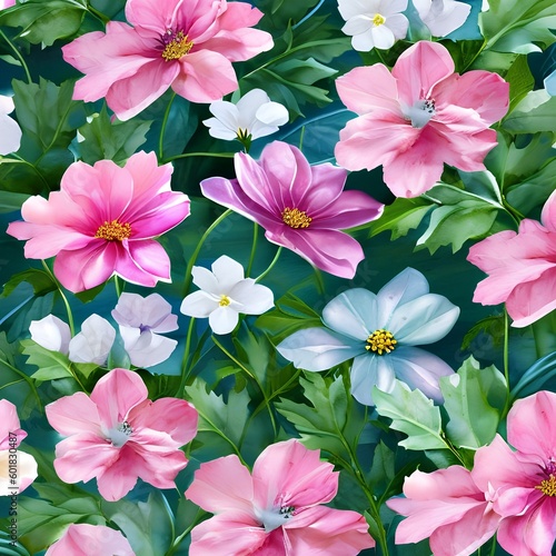 116 Watercolor Flowers  A romantic and feminine background featuring watercolor flowers in soft and pastel colors that create a dreamy and whimsical vibe2  Generative AI