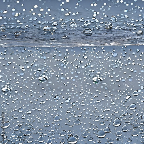 83 Water Droplets: A fresh and clean background featuring water droplets in soft and cool colors that create a refreshing and revitalizing atmosphere5, Generative AI photo