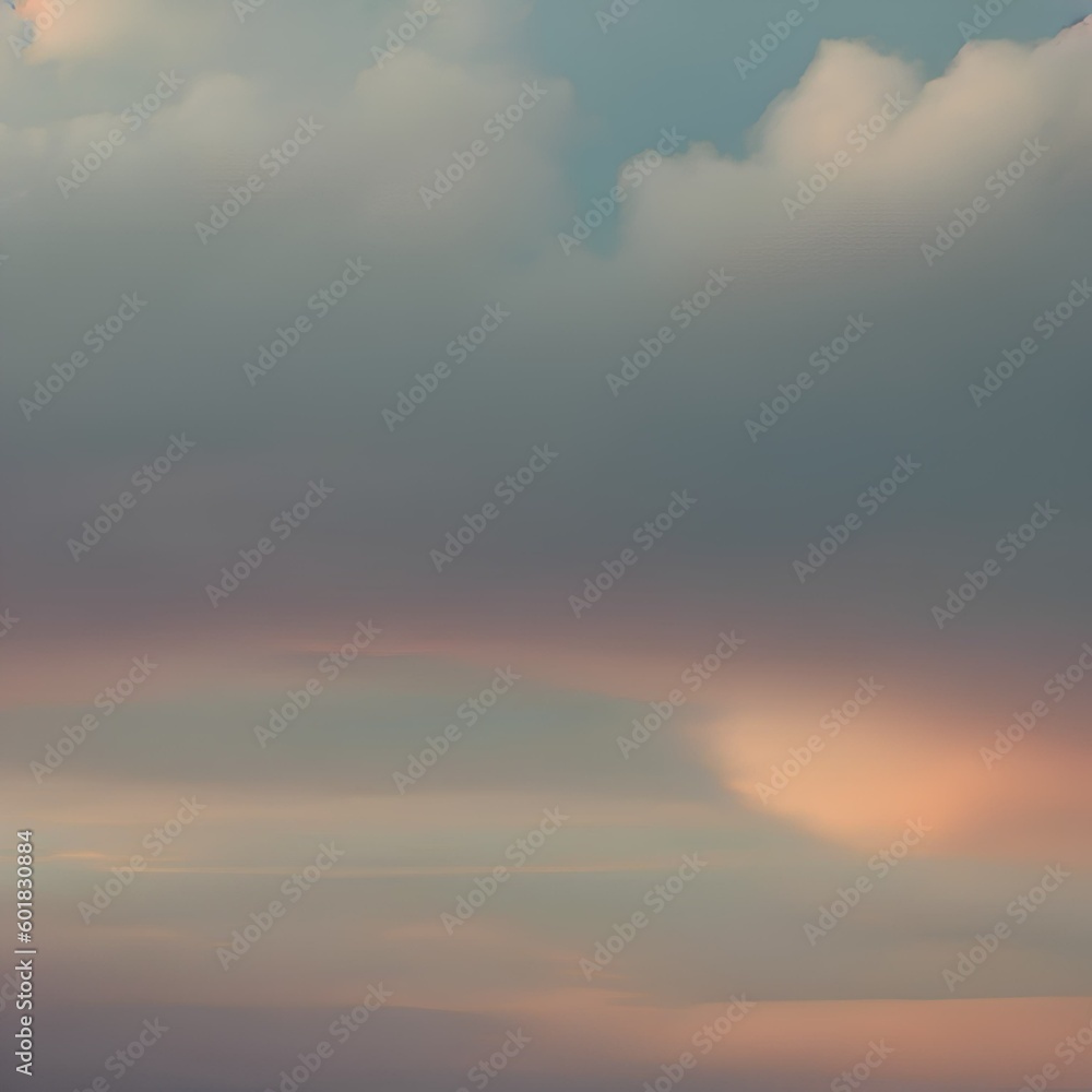 114 Clouds: A dreamy and ethereal background featuring clouds in soft and pastel colors that create a whimsical and romantic atmosphere5, Generative AI