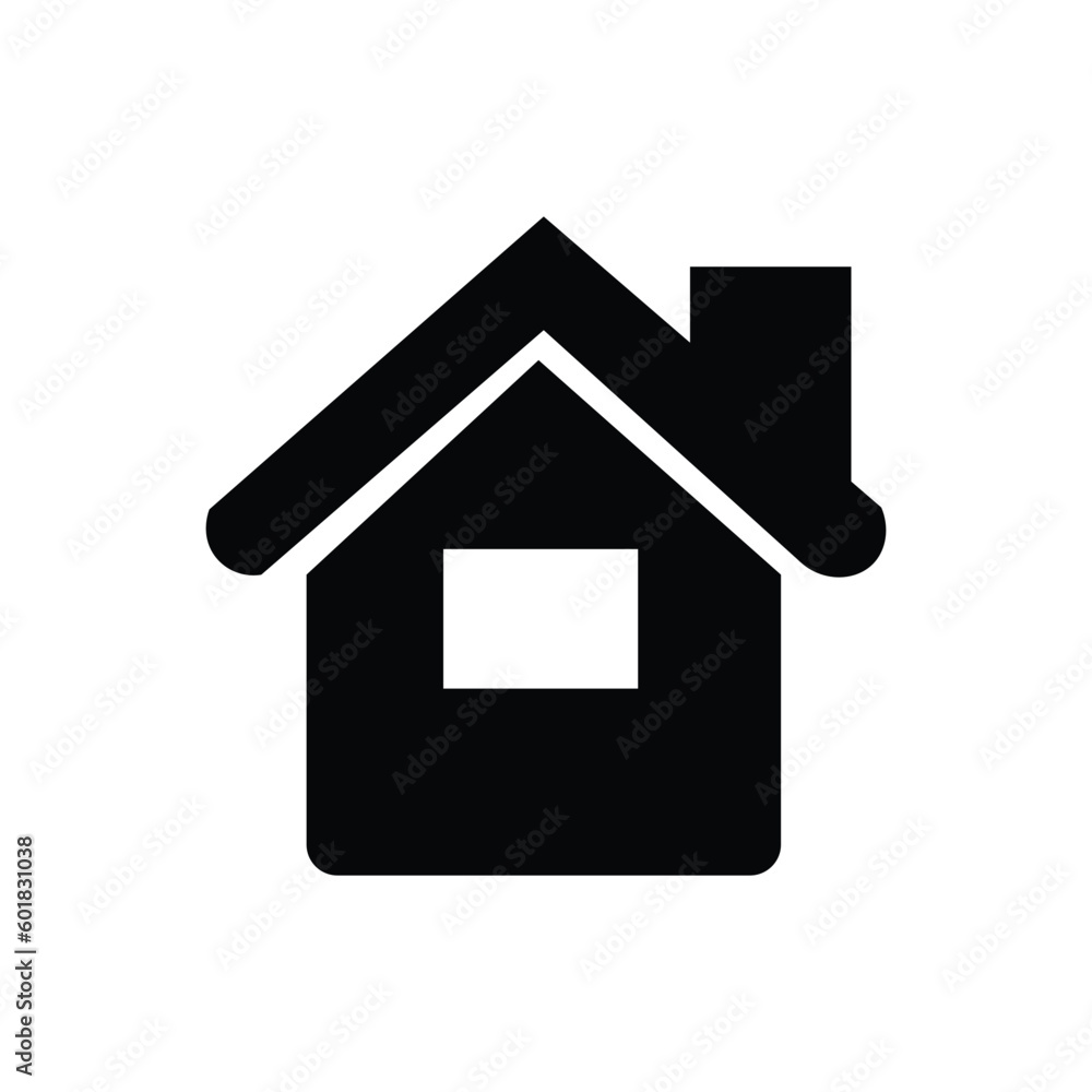 House icon. Home symbol isolated on white aphids. Flat. Vector