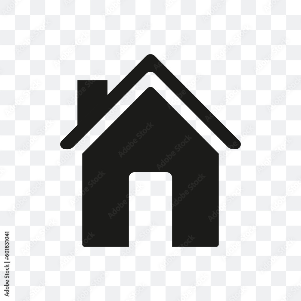 House icon. House symbol isolated on transparent background. Flat ...