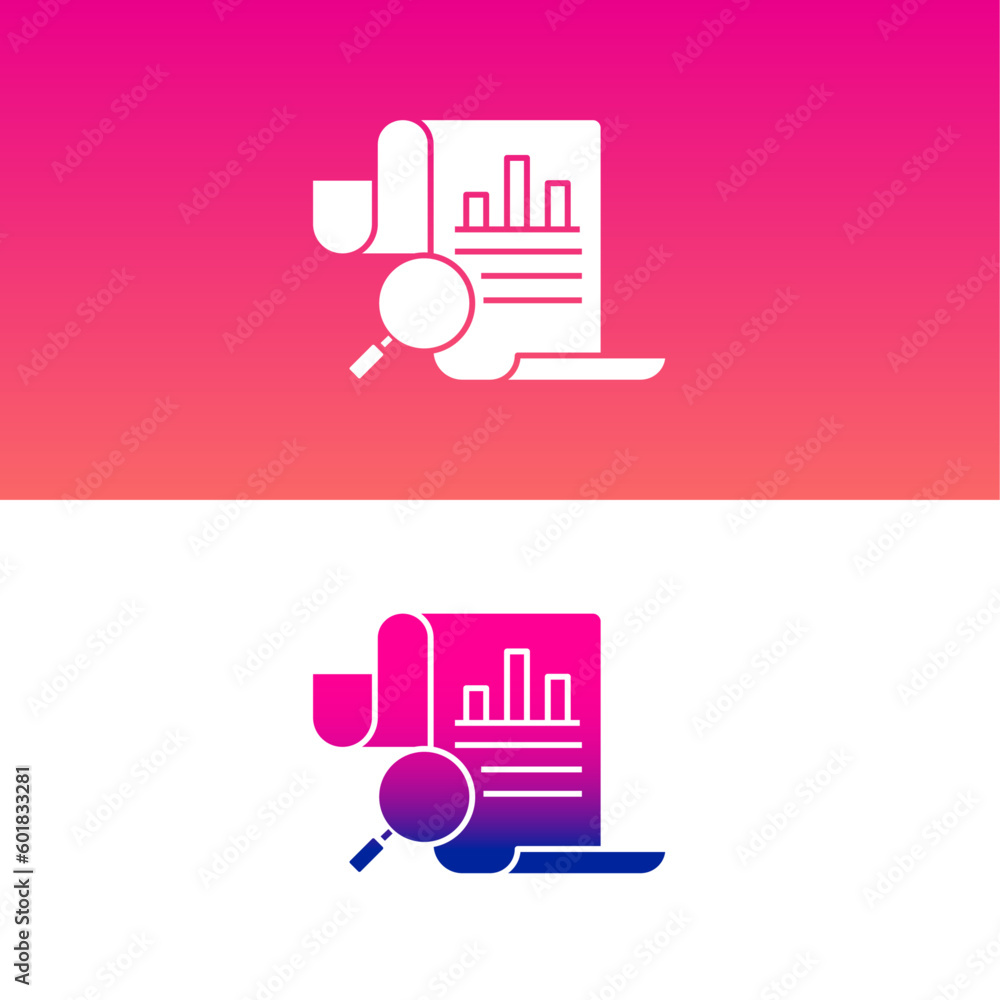 Vetor de Reporting Icon in Vector Gradient Style: Data Visualization ...