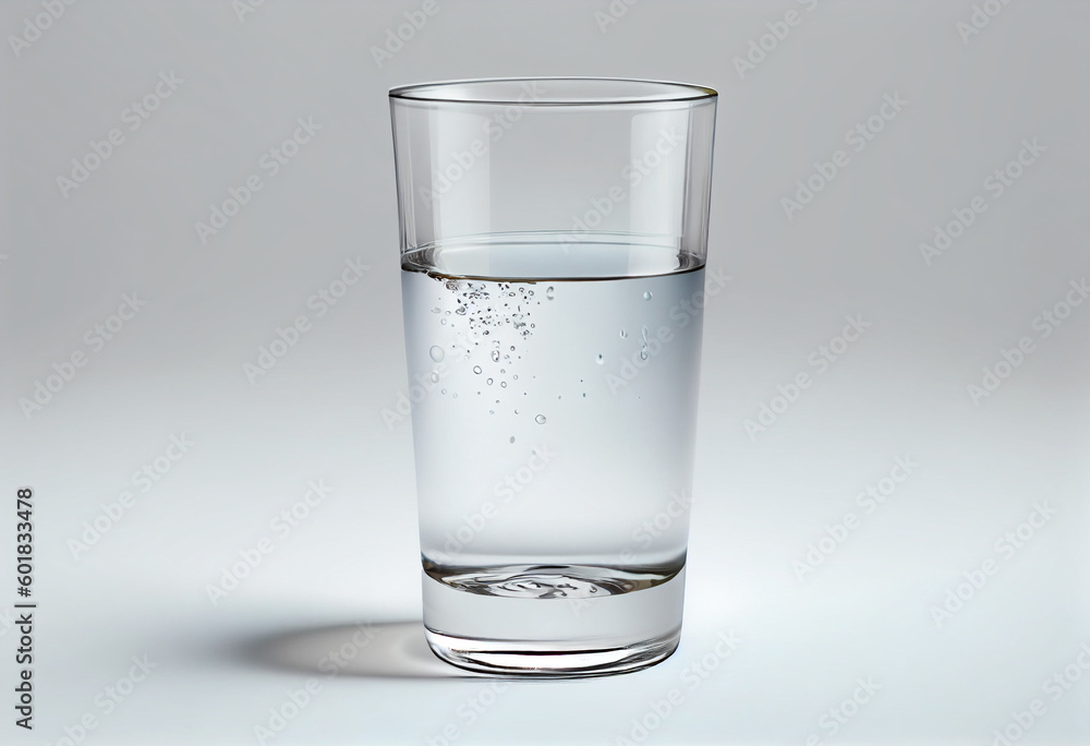 Water is in a glass of water. On a white background. Generative AI Water is in a glass of water. On a white background. Generative AI