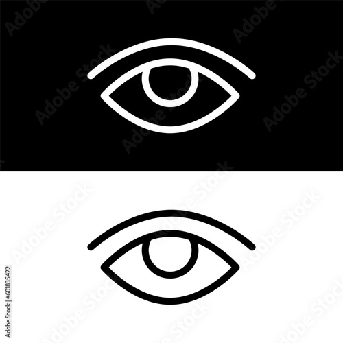 black and white eye icon