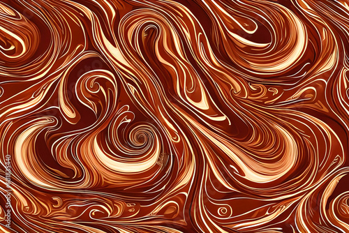 Chocolate milk swirl pattern, a pattern based on the creamy and indulgent swirls of chocolate milk