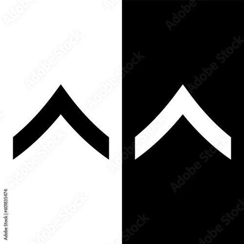 black and white military rank icon