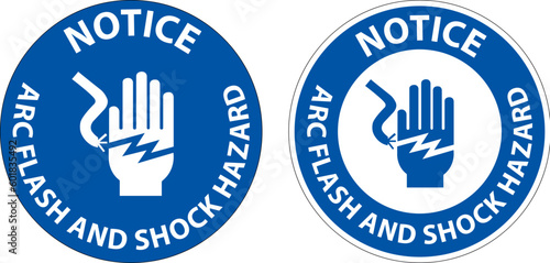 Notice Floor Sign Arc Flash And Shock Hazard