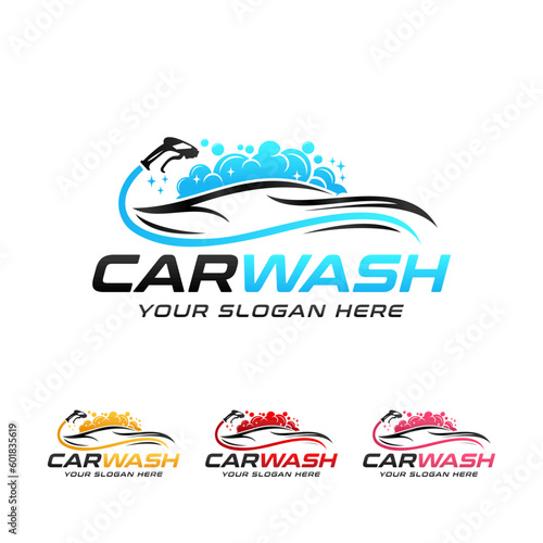 Car wash logo vector inspiration design