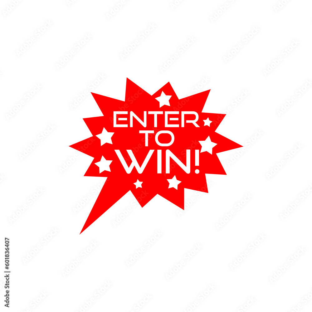 Enter to win icon isolated on transparent background Enter to win icon isolated on transparent background