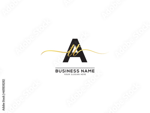 Luxury ATT Initial Logo, Alphabet att tat Signature Letter Logo Template photo