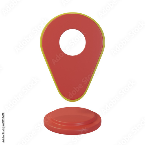 Map marker, Map sign, Map pin 3d icon