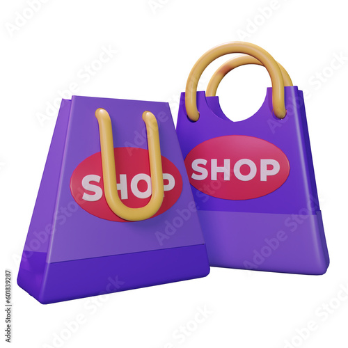 Shopping bag 3d icon