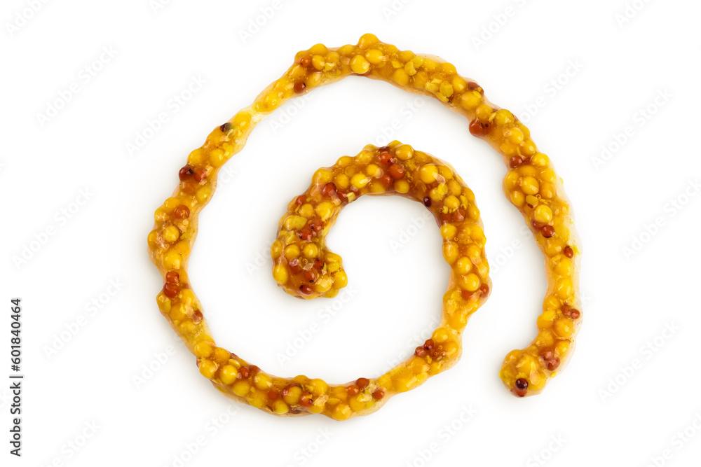 french mustard isolated on white background with full depth of field. Top view. Flat lay. french mustard isolated on white background with full depth of field. Top view. Flat lay.
