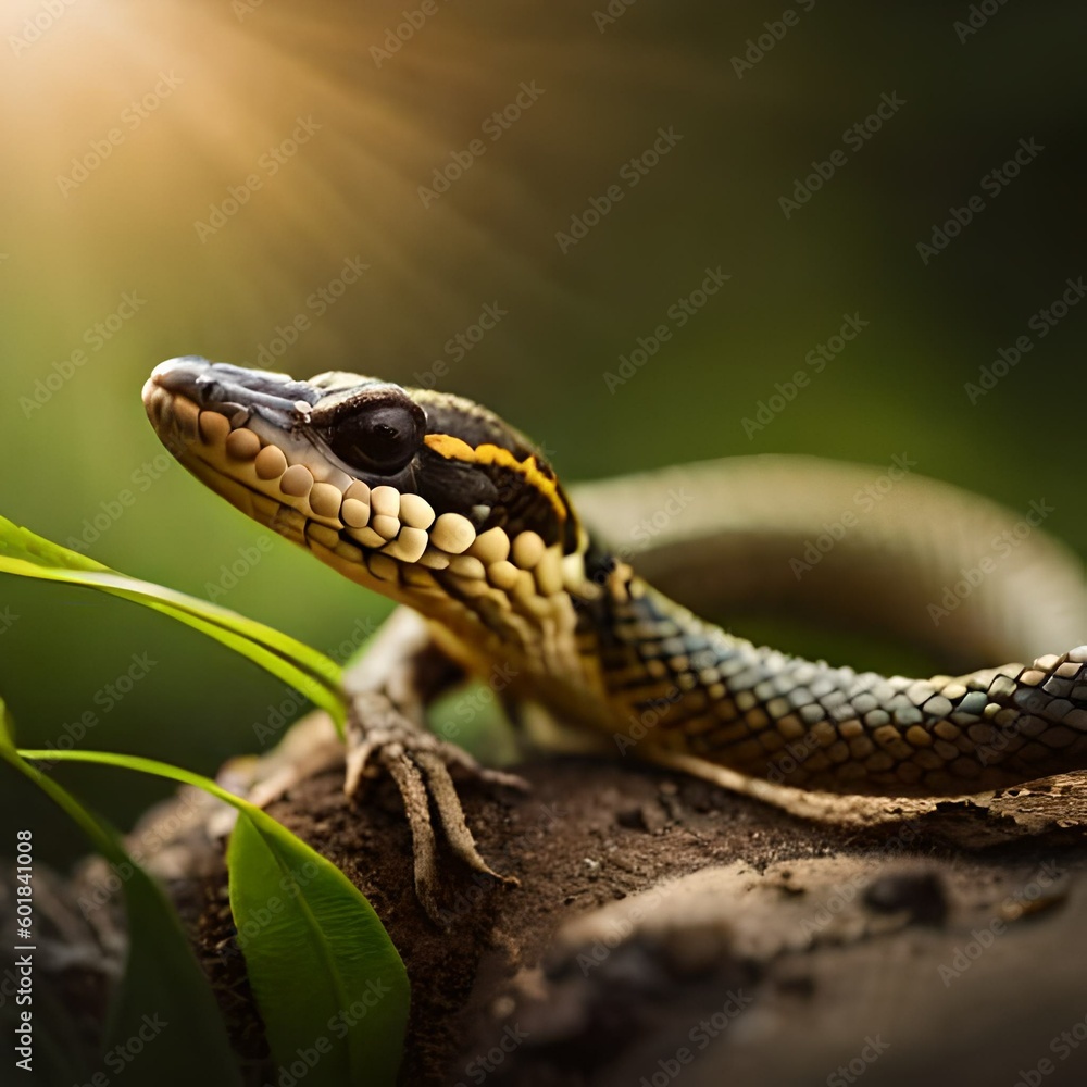 Fototapeta premium snake on the tree