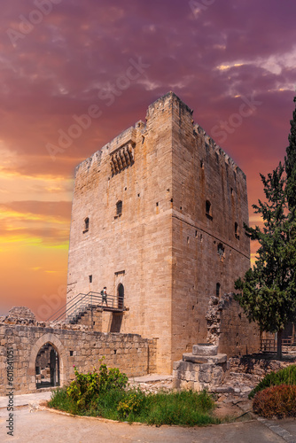 Kolossi Castle in the Limassol area. Sights of Cyprus
