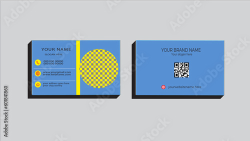Creative business card,template,professional
card design with image holder and clean 
gradient color geomatic shape.