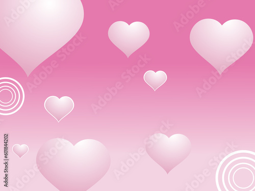 falling hearts with pink bakground, wallpaper © Designpics