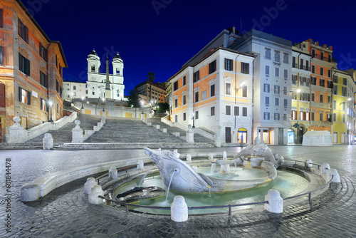 Canvas Print Spanish Steps in Rome, Italy at Dawn
