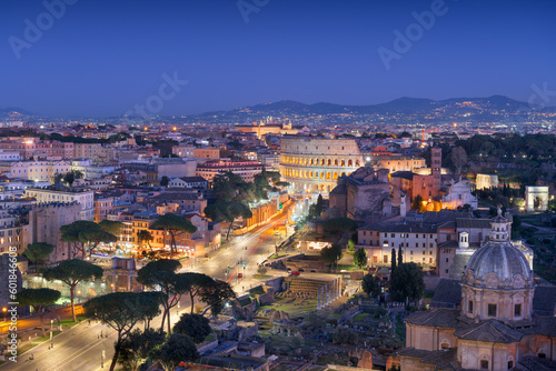 Photography Rome, Italy overlooking the Roman Forum and Colosseum