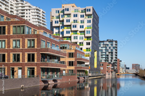 Modern high-rise apartment buildings in the business district - Zuidas, of Amsterdam.
