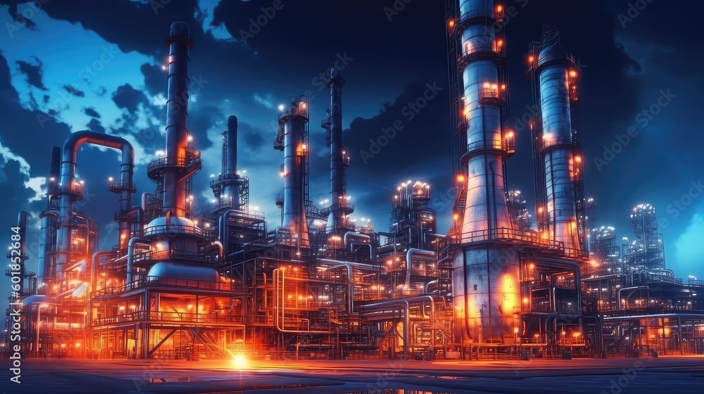 Fototapeta premium Nuclear power plants for producing electricity and energy, atomic energy plant 