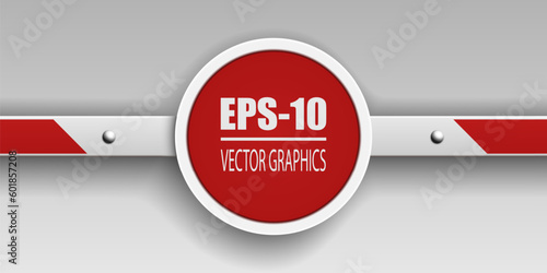 Warning sign. Barrier with a warning sign. Caution danger. Obstacle on the way. Vector illustration