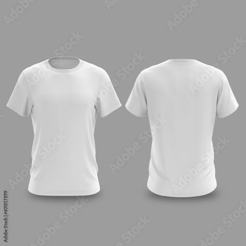 white t shirt 3D PSD mockup