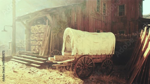 Old Wild West desert cowboy town