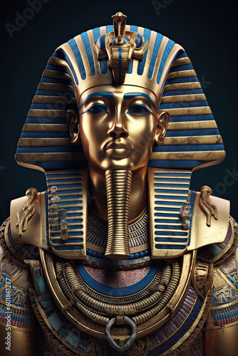 golden mask of Tutankhamen, king of Egypt photo