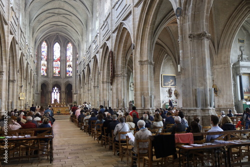 La cathédrale Saint Louis, de style gothique, ville de Blois, département du Loir et Cher, France photo