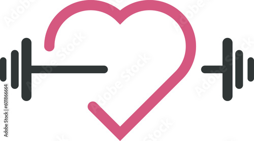 Illustration of a healthy heart icon in a healthy body professionally on a white background photo