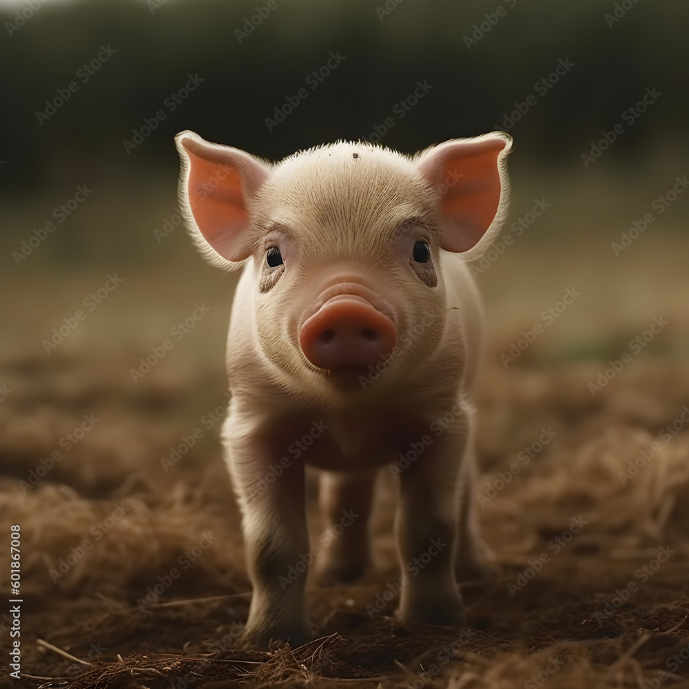 Fototapeta premium pig in farm
