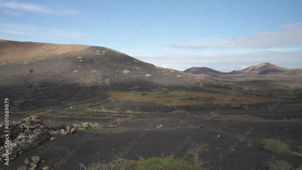 Volcanic landscape and vineyards, La Geria, Uga, Las Palmas, Lanzarote Volcanic landscape and vineyards, La Geria, Uga, Las Palmas, Lanzarote