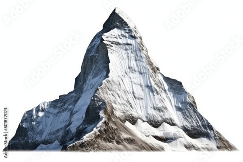 majestic snow-capped mountain against a clear blue sky Generative AI © AkuAku