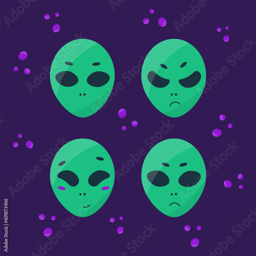alien ufo cosmic emotions faces sadness joy anger fright embarrassment crying space unknown pattern