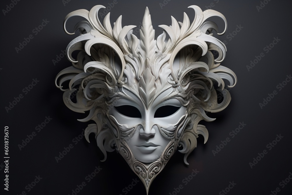 Stunning Venetian Mask Concept in 3D Printing Studio, Generative AI Stunning Venetian Mask Concept in 3D Printing Studio, Generative AI