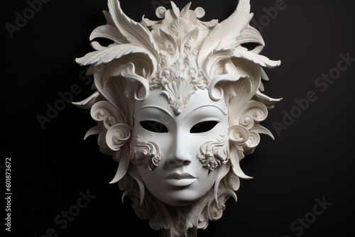 Stunning Venetian Mask Concept in 3D Printing Studio, Generative AI