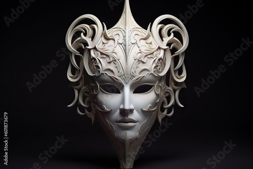 Stunning Venetian Mask Concept in 3D Printing Studio, Generative AI
