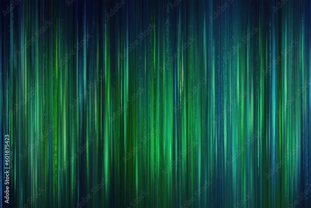 abstract green and blue lines on a background Generative AI