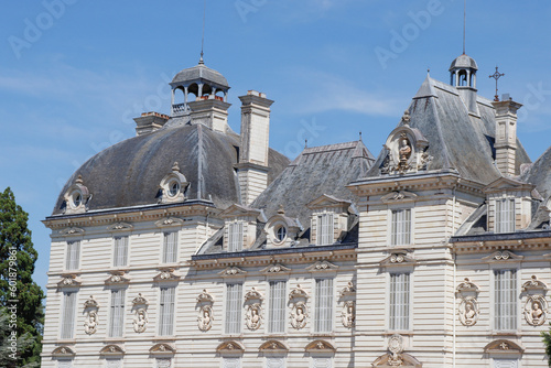 Loir-et-Cher - Cheverny - Chateau de Cheverny - Détail du toit du chateau