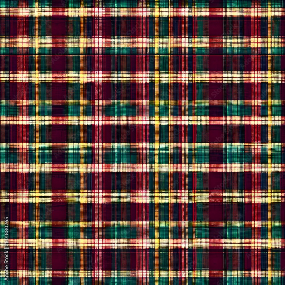 138 Plaid: A classic and timeless background featuring plaid patterns in bold and muted colors that create a traditional and cozy atmosphere3, Generative AI