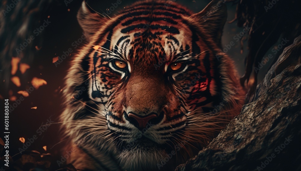 tiger in the night, generative ai tiger in the night, generative ai