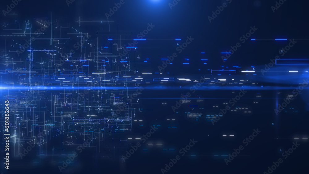 Abstract technology background of digital data binary code, speed flicking dash signal, hud interface system analysis dashboard illustration. Abstract technology background of digital data binary code, speed flicking dash signal, hud interface system analysis dashboard illustration.