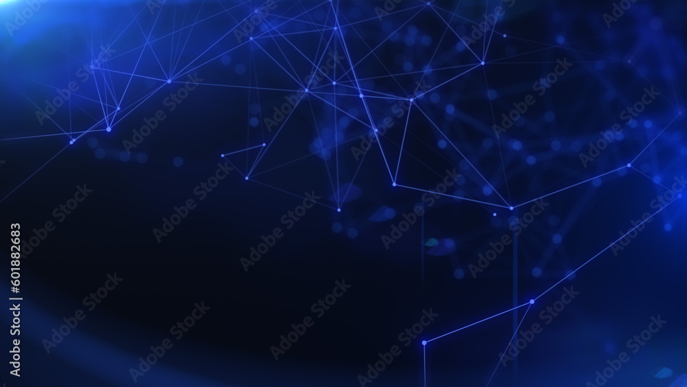 Abstract technology network flowing illustration background. Global ...