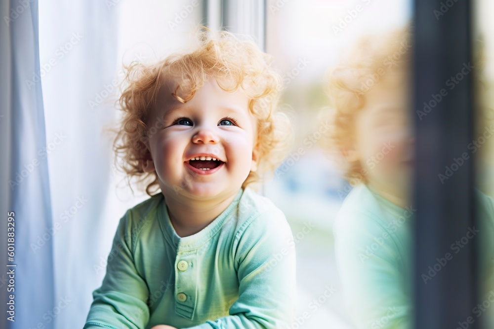 9 Month Old Baby With Chubby Face Blond Smiles At His Mother Ai 9-month-old-baby-with-chubby-face-blond-smiles-at-his-mother-ai
