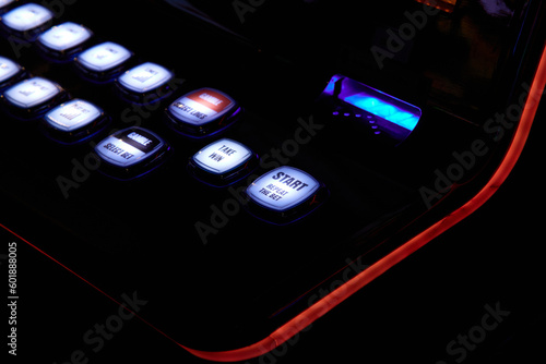button start slot machine in a casino
