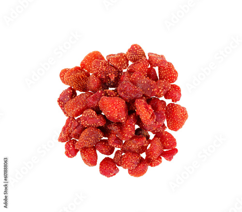 Dried strawberry isolated on transparent png