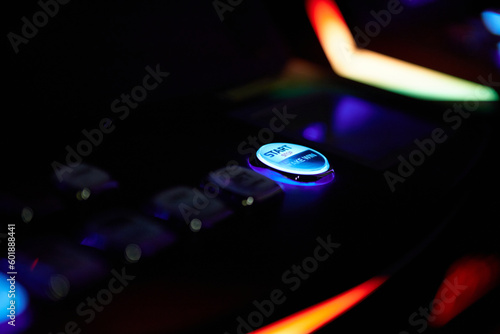 button start slot machine in a casino