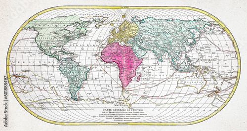 Mappe Monde ou Carte ge?ne?rale de l'Univers (1782) by Mathieu Albert Lotter.