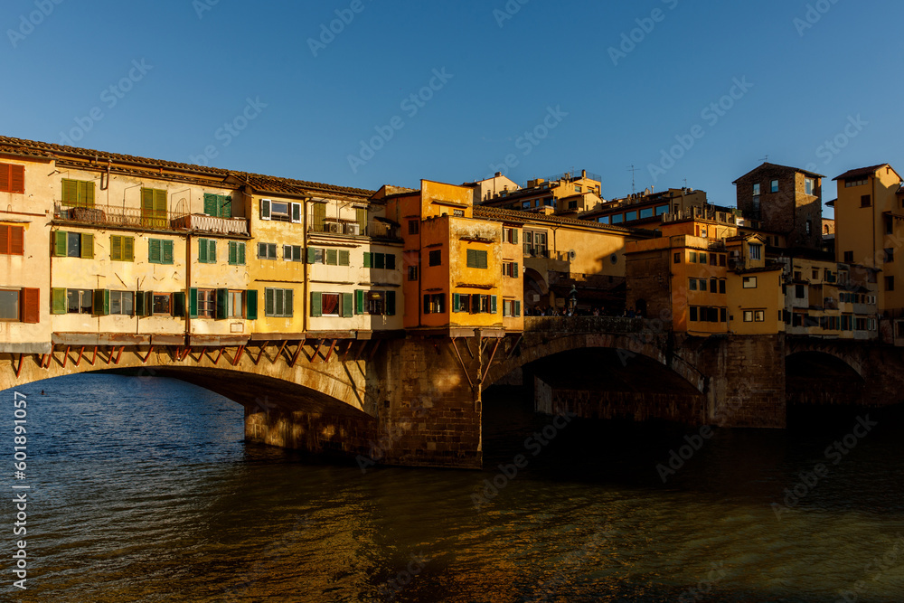 Landmark of Florence: Vecchio Bridge.